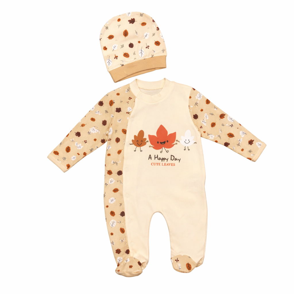 Girls Cream Cotton Jumpsuit Set