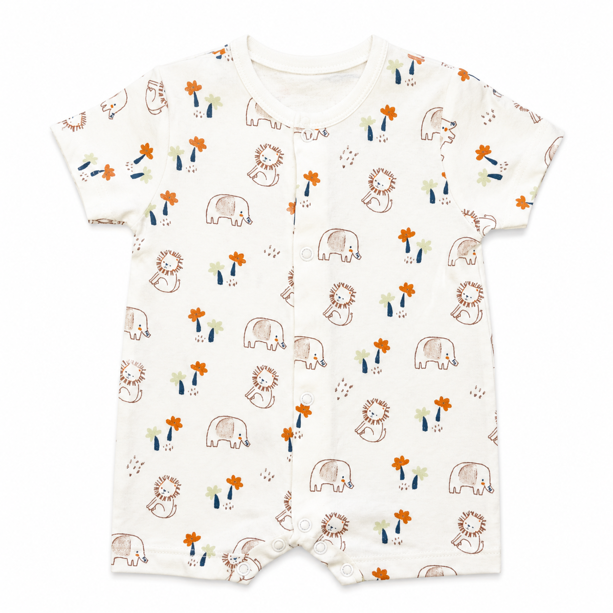 Boys Jungle Cotton Romper Set – 3 Pieces