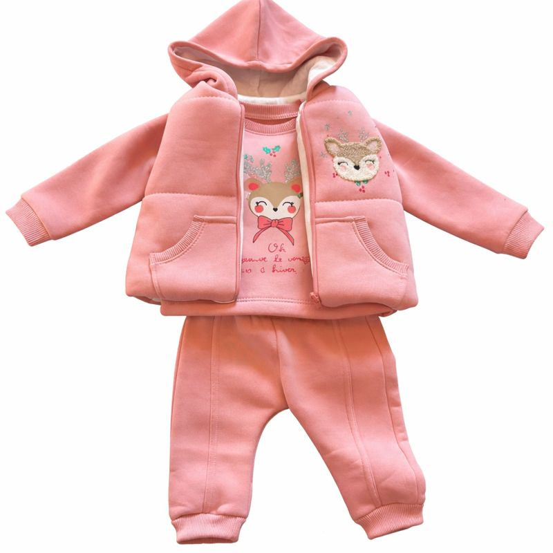 Girls Fleece Set – 3 Pieces