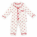 Girls Cotton Strawberry Pajama Set – 2 Pieces