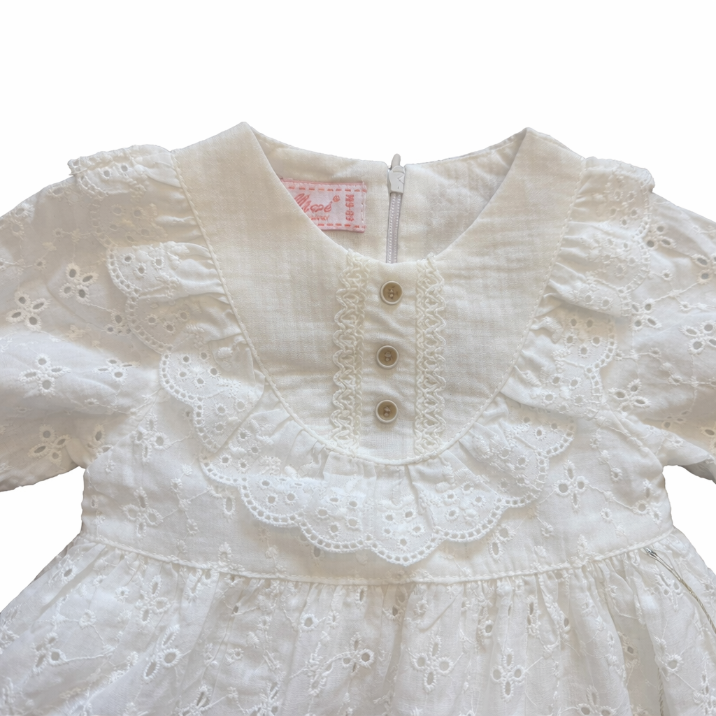 Girls White Dress with Bandana