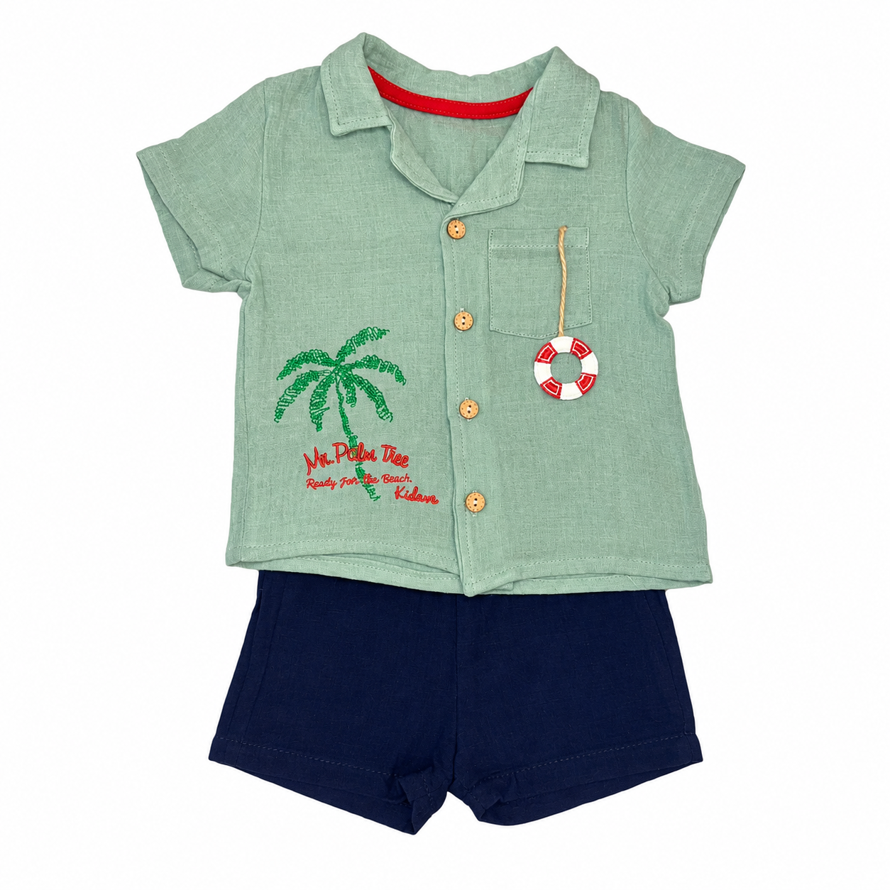 Boys 2 Pieces Organic Linen Cool Set