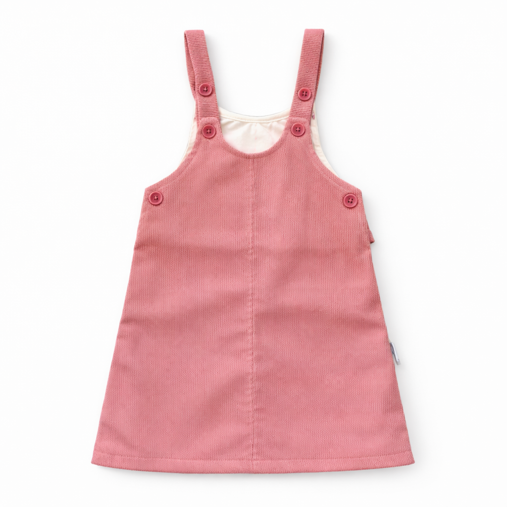Girls 2-Piece Salopette Dress Set